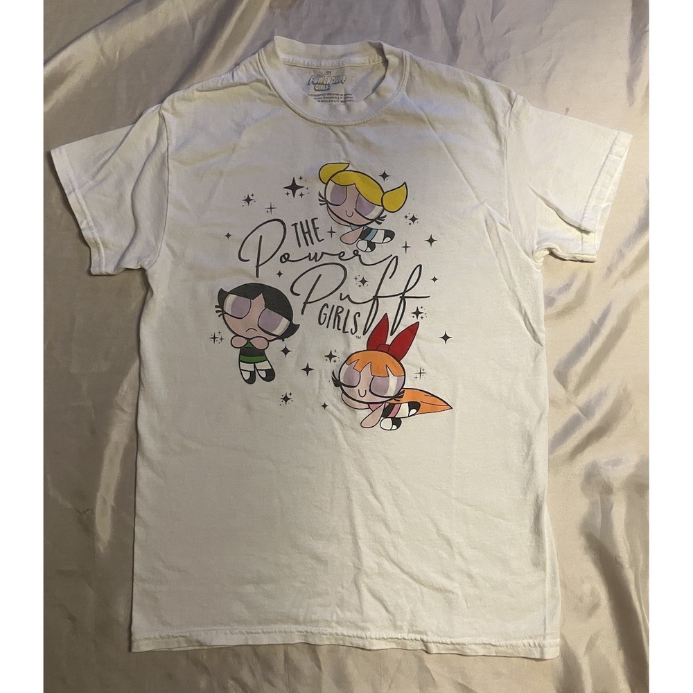 Powerpuff Girls Tshirt Cartoon Network Adult Women's Small White